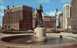 Grand Circus Park Detroit, MI Postcard Postcard