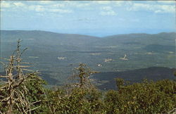 Panoramic View In Summer From The Top Of Bromley Mt. Peru, VT Postcard Postcard