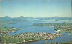 Overlooking The Beautiful City Of Newport And Lake Memphremagog Postcard