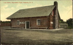 Log Cabin, Exposition Park Postcard