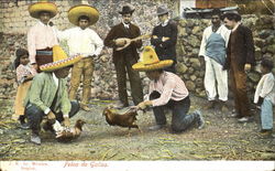 Mexican Cock Fighting - Pelea De Gallos Postcard