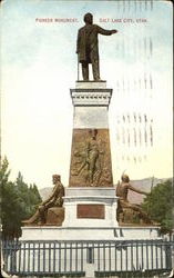 Pioneer Monument Salt Lake City, UT Postcard Postcard