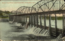 Barge Canal Dam, Cranesville Postcard