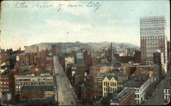 Aerial view of city Pittsburgh, PA Postcard Postcard