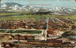 Bird's Eye View From Boulevard Salida, CO Postcard Postcard