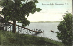 Tobbogan Prendergast Point, NY Postcard Postcard