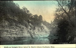 Bluffs On Straight River Postcard