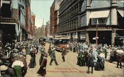 The Shopping Hour, Washington Street Postcard