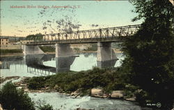 Mohawk River Bridge Amsterdam, NY Postcard Postcard