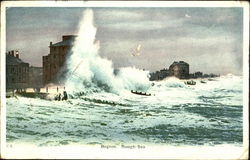 Rough Sea Bognor, West Sussex England Postcard Postcard