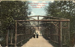 Rustic Entrance To Subway, Genesee Valley Park Postcard