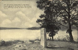 Tri States Monument And Rock Meeting Point Postcard