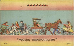 Modern Transportation Postcard