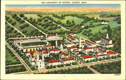 University Of Detroit Postcard