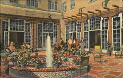 The Patio, La Fonda Hotel Santa Fe, NM Postcard Postcard