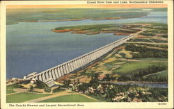 Grand River Project-Pensacola Dam Vinita, OK Postcard Postcard