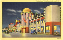 The Casino At Night Hampton Beach, NH Postcard Postcard