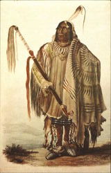 Pehriska-Ruhpa. A famous Hidatsa (Minitari) chief Native Americana Postcard Postcard