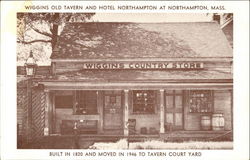 Wiggins Old Tavern And Hotel Northampton Postcard