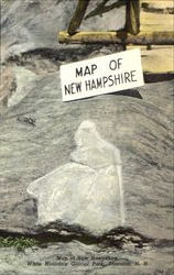 Map Of New Hampshire, White Mountain Glacial Park Postcard