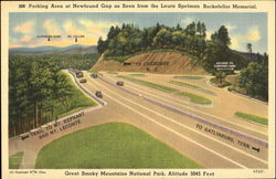 Parking Area At Newfound Gap Tennessee Postcard Postcard