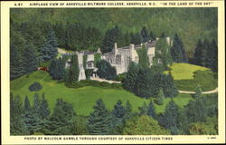 Airplane View Of Asheville-Baltimore College North Carolina Postcard Postcard