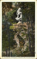 Teddyuscung, Indian Rock, Fairmount Park Philadelphia, PA Postcard Postcard