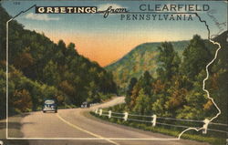 Greetings From Clearfield Pennsylvania Postcard Postcard