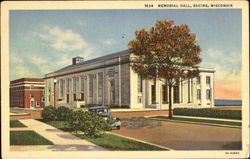 Memorial Hall Racine, WI Postcard Postcard