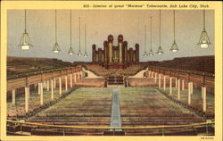 Interior Of Great Mormon Tabernacle Postcard