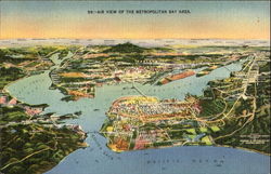 Air View Of The Metropolitan Bay Area Postcard