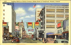 Looking North On Central Avenue Postcard