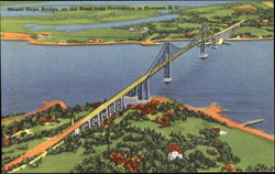 Mount Hope Bridge Newport, RI Postcard Postcard