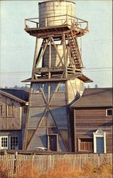 Water Tower In The Old Of Mendocino California Postcard Postcard