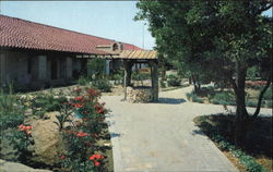 The Beautiful Patio Along The Back Of The Padres San Luis Obispo, CA Postcard Postcard