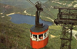 Tram-Car And Echo Lake Postcard