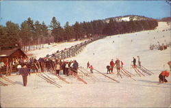 Skiing Scene On Mt. Cranmore Postcard