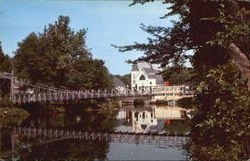 Swinging Bridge Over The Souhegan River Postcard