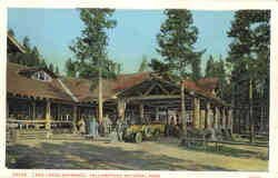 Lake Lodge Entrance Yellowstone National Park, WY Postcard Postcard