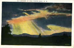 Sunset In The White Mts White Mountains, NH Postcard Postcard