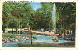 A Spouting Well Saratoga Spa, NY Postcard Postcard