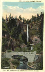 Multnomah Falls. Benson and Highway Bridges Columbia River Highway, OR Postcard Postcard