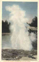 Minute Man Geyser Yellowstone National Park, WY Postcard Postcard