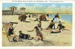 On the Beach, The Sunshine City, Pass-A-Grille St. Petersburg, FL Postcard Postcard