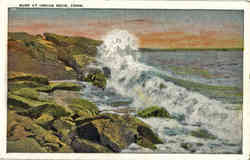 Surf At Indian Neck Scenic, CT Postcard Postcard