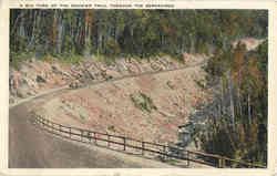 A Big Turn of the Mohawk Trail Through the Berkshires Massachusetts Postcard Postcard