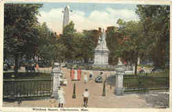 Winthrop Square Charlestown, MA Postcard Postcard