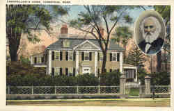 Longfellow's Home Cambridge, MA Postcard Postcard