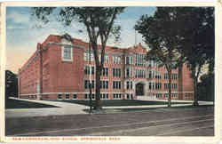 New Commercial High School Postcard