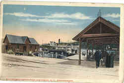 Fulton Navigation Pier, Old Forge Adirondacks, NY Postcard Postcard